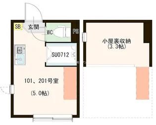 Jewel Court 北千住【2階】の間取り