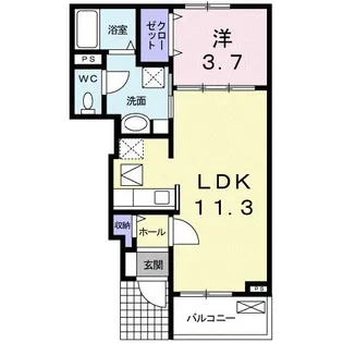 カーサ・ドマーニ II【1階】の間取り