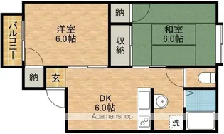 ハピネスブルーA棟【1階】の間取り