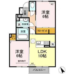 ラフィーネ【1階】の間取り