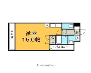 リード中央町【13階】の間取り