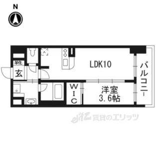 ソルレヴェンテ堀川高辻【2階】の間取り