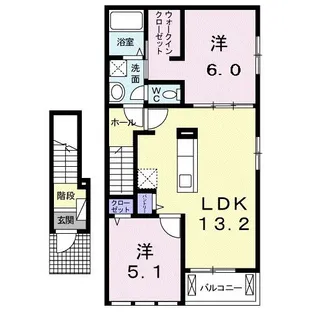アビタシオン II【2階】の間取り