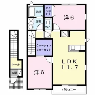 サンフェリーチェガーデン【2階】の間取り