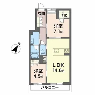 クリザンテーム【2階】の間取り