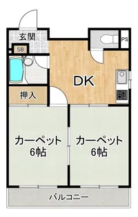 シティハイツ姫島【3階】の間取り