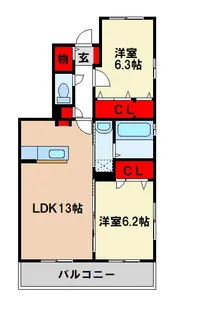 セリーン大利【2階】の間取り