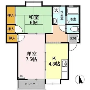 アーバンスプリングB【2階】の間取り