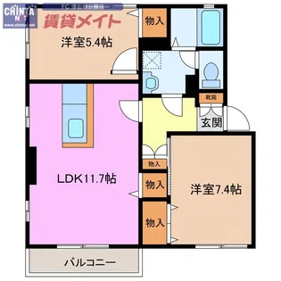 リゾナーレ B【1階】の間取り