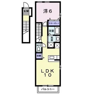ピュアブリーズ・タマB【2階】の間取り
