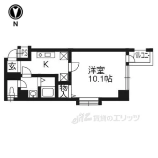 リエゾン四条【4階】の間取り