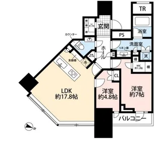 パークコート渋谷ザタワー【7階】の間取り