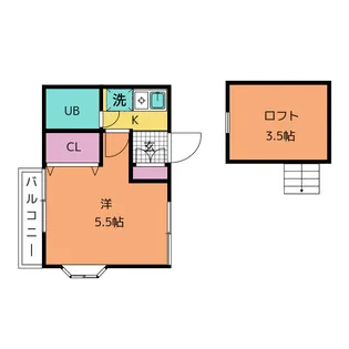 ▲徳成ハイム【2階】の間取り