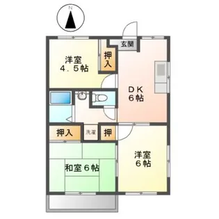 ハビテーション若宮A棟【1階】の間取り