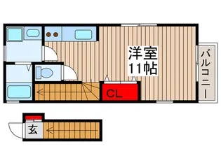 ボルベ-ル【3階】の間取り