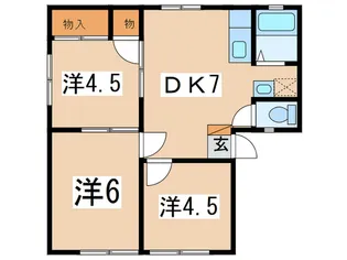 メイプル白根【1階】の間取り