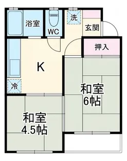 ドミールタカハシI【1階】の間取り