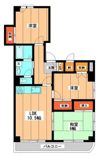 レイクビューヒルズ【5階】の間取り