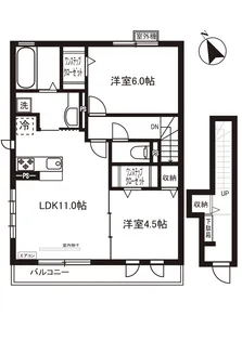 プランタン【2階】の間取り