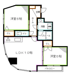 ローカス四面道【4階】の間取り