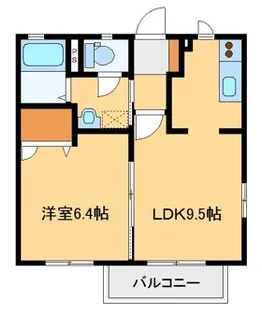 アマンジオB【1階】の間取り