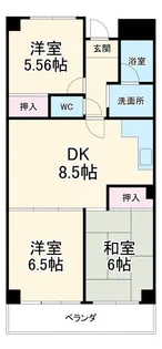 サンビレッジ中村【4階】の間取り