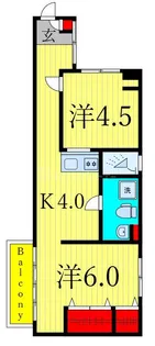 田辺コーポ【5階】の間取り
