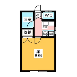 ワタナベコーポ【1階】の間取り