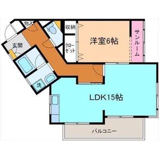 グリーンパレス旭平【2階】の間取り