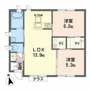 シャーメゾン グリナージュ【1階】の間取り