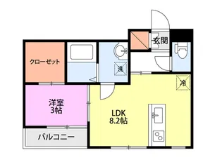 Leap白山通【1階】の間取り