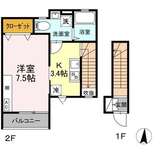 アクシア高屋敷 V【2階】の間取り