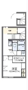 レオパレスコゥジィーC【2階】の間取り
