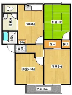 とみたコーポ【2階】の間取り
