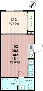 グレイスリーコート 丸【2階】の間取り