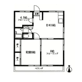 エステートピア駒沢【2階】の間取り