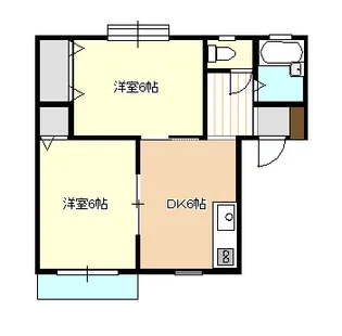 岡山県岡山市南区福成3【アパート】の間取り
