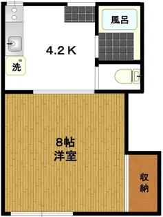 シルバーハイツB【1階】の間取り
