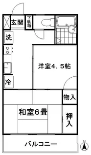 レジデンス加茂【2階】の間取り
