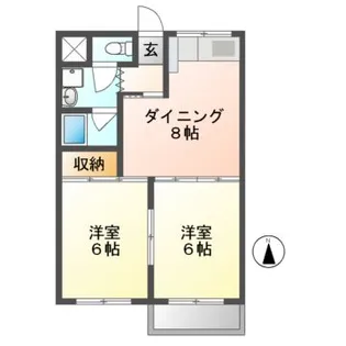 牧野ハイツ【1階】の間取り