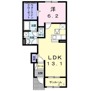 モデラート23 B【1階】の間取り
