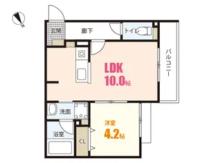 LUQRAS可部A【3階】の間取り