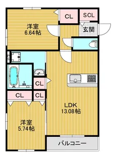 ルノン (Renom)【1階】の間取り