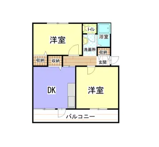 小山ハイコーポ1号棟【2階】の間取り