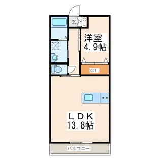 ヴィラヒルズ小山【2階】の間取り