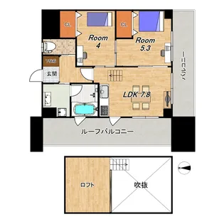 グランドラティス河原町七条【6階】の間取り