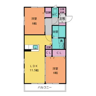 S,Rise【2階】の間取り