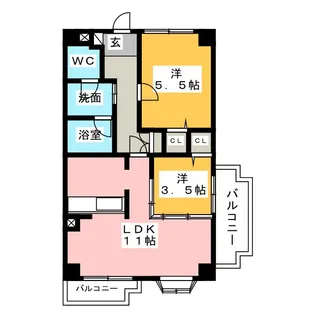 コスモ(吉津)【2階】の間取り
