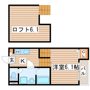 1Kの間取り画像