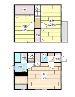 北海道江別市萌えぎ野中央【アパート】の間取り
